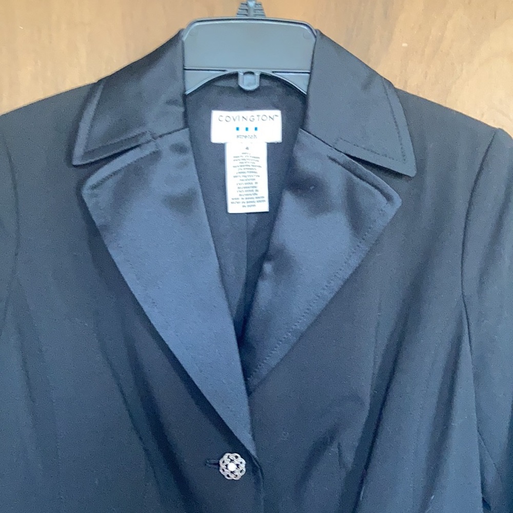 Vintage nwt office or night out neutral jacket w satin like details - Picture 14 of 17